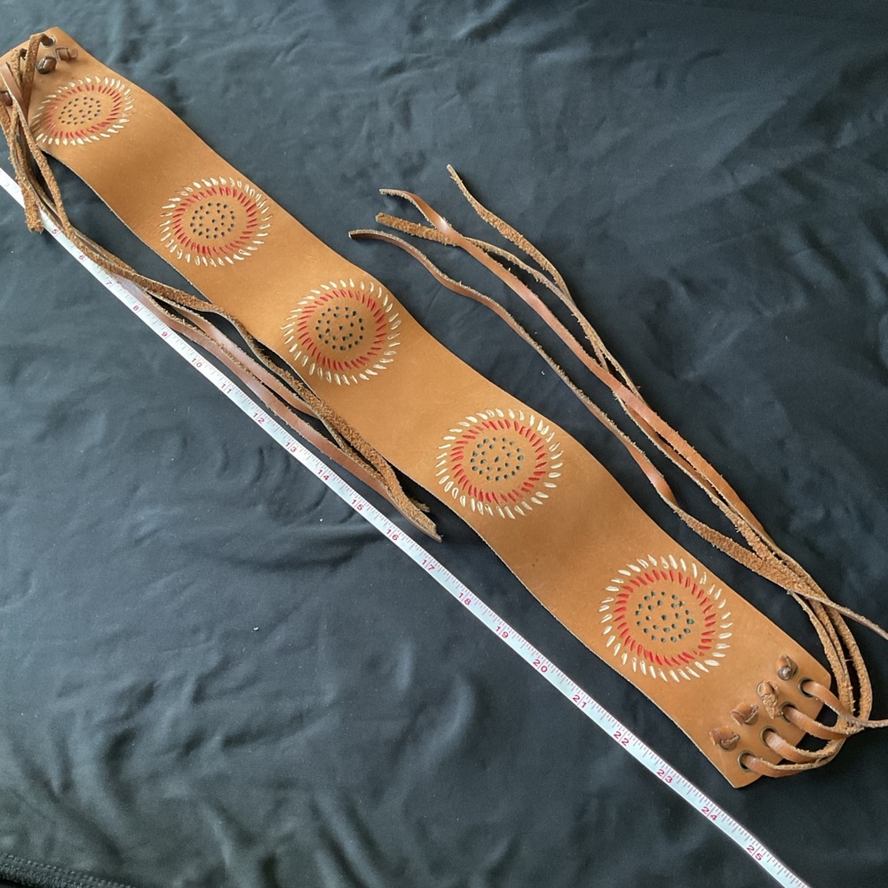 Vera Neumann 1969 Leather Hippie Wide Belt